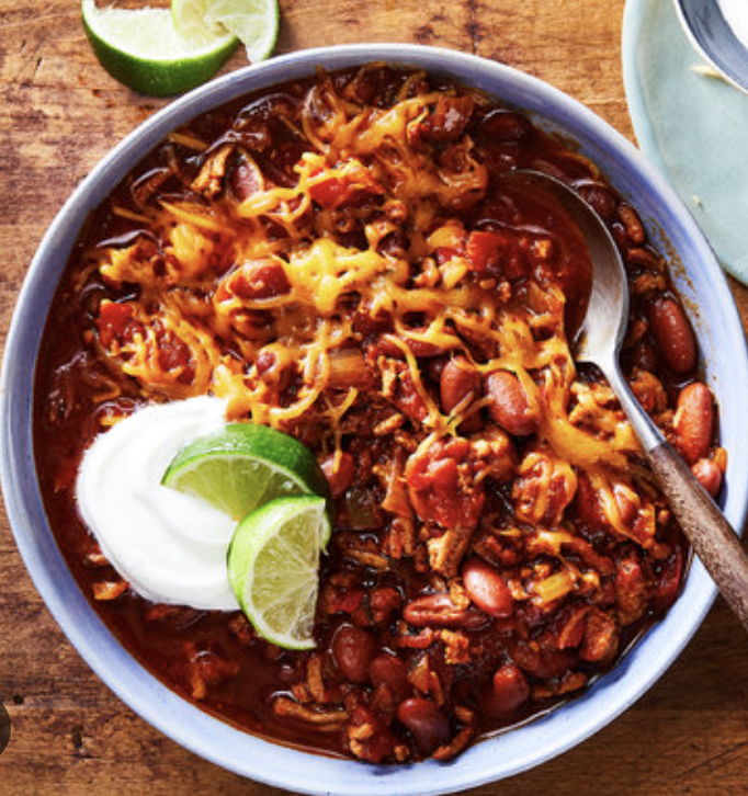 Turkey Chili w cornbread